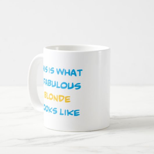 blond, fabelhaft kaffeetasse (Vorderseite Links)