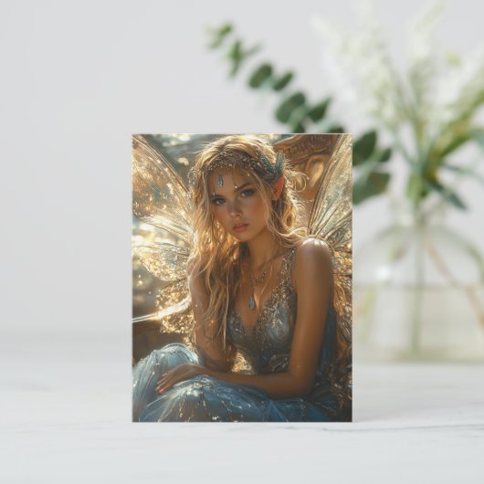Blond Fairy Postkarte (Stehend Vorderseite)