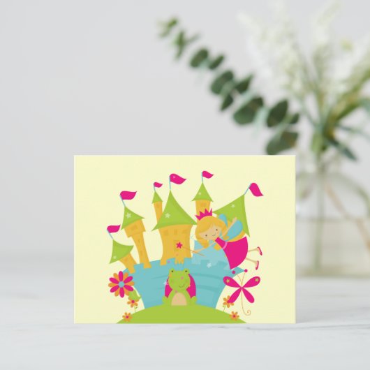 Blond Fairy Princess Postkarte (Stehend Vorderseite)