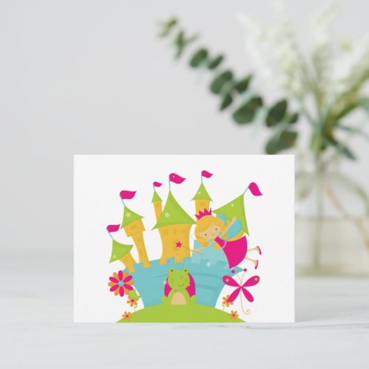 Blond Fairy Princess Postkarte (Stehend Vorderseite)
