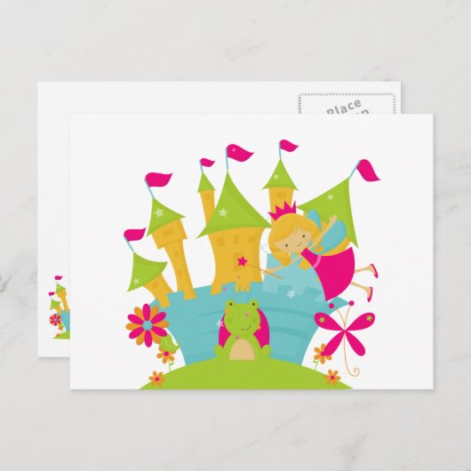 Blond Fairy Princess Postkarte (Vorne/Hinten)