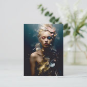 Blond Fashion Model Fotografie Postkarte (Stehend Vorderseite)