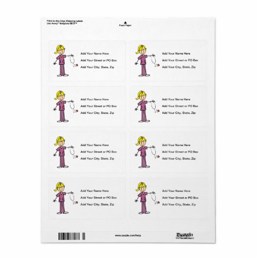 Blond Female Strichmännchen Nurse (Vorne)