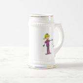 Blond Female Strichmännchen Nurse T - Shirt Bierglas (VorderseiteRechts)