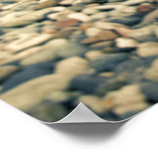 Blond Frau am Strand Poster (Ecke)