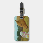 Blond Gelbes Pferd & Ostersonnen Gepäckanhänger (Vorderseite vertikal)