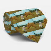 Blond Gelbes Pferd & Ostersonnen Krawatte (Gerollt)