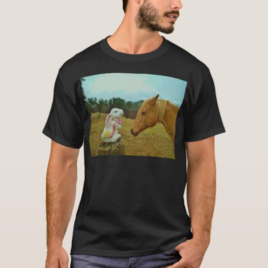 Blond Gelbes Pferd & Ostersonnen T-Shirt (Vorderseite)