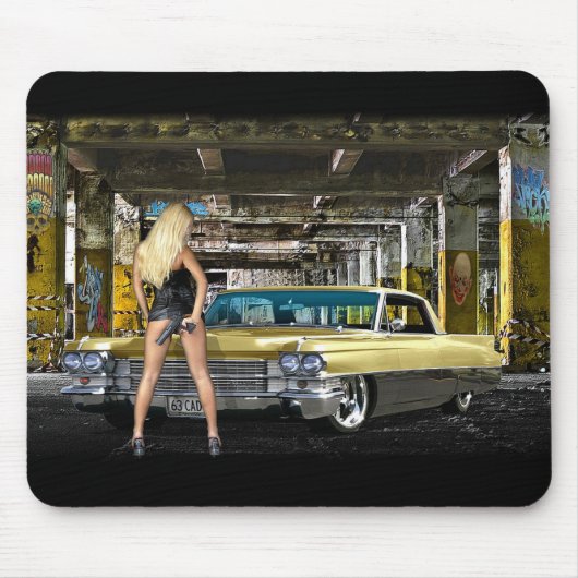 blond, Gewehr, Cadillac Mousepad (Vorne)