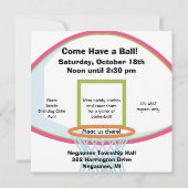 Blond Girl Basketball zum Geburtstag Einladung (Rückseite)