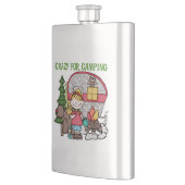 Blond Girl Crazy für Camping Flachmann (Links)