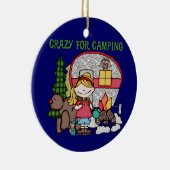 Blond Girl Crazy für Camping Keramikornament (Rechts)