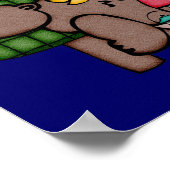 Blond Girl Crazy für Camping Poster (Ecke)