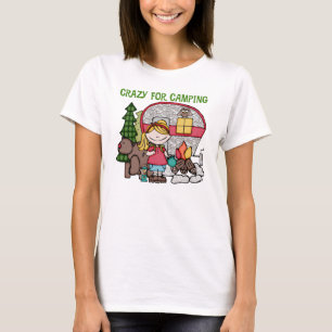 Blond Girl Crazy für Camping T-Shirt