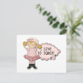 Blond Girl Dancer Tshirts und Geschenke Postkarte (Stehend Vorderseite)