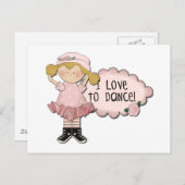 Blond Girl Dancer Tshirts und Geschenke Postkarte (Vorne/Hinten)