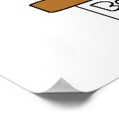 Blond Girl Gymnast auf Balance Beam Poster (Ecke)