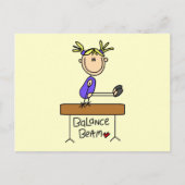 Blond Girl Gymnast über Beam Tshirts und Geschenke Postkarte (Vorderseite)