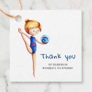 Blond Girl Gymnastics Geburtstag Vielen Dank Geschenkanhänger
