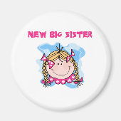 Blond Girl New Big Sister Magnet (Vorne)