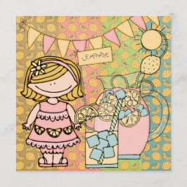Blond Girl Sommerlemonade zum Geburtstag Einladung