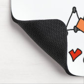 Blond Girl Strichmännchen I Liebe Fußball Geschenk Mousepad (Ecke)