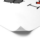 Blond Girl Strichmännchen I Liebe Fußball Geschenk Poster (Ecke)