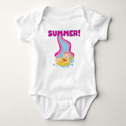 Blond Girl Summer Baby Strampler (Vorderseite)