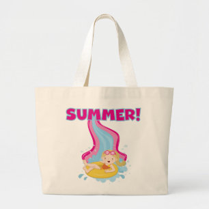 Blond Girl Summer Jumbo Stoffbeutel