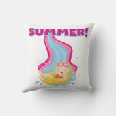 Blond Girl Summer Kissen (Rückseite)