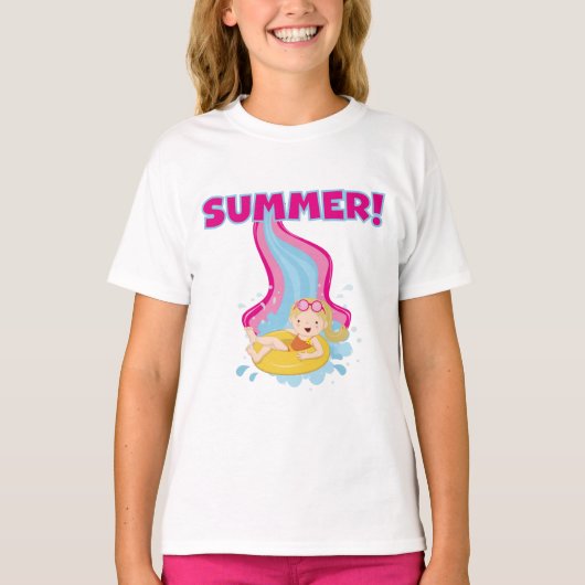 Blond Girl Summer T-Shirt (Vorderseite)