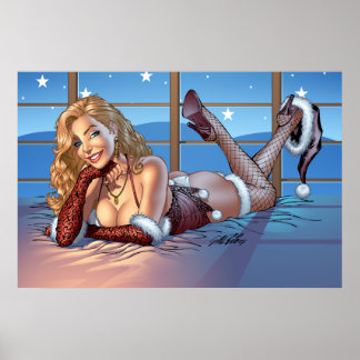 Blond Hair, Blue Mit Augen Beauty Illustration - A Poster