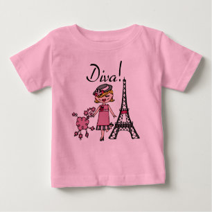 Blond Hair Diva Baby Tutu Bodysuit Baby T-shirt