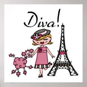 Blond Hair Diva Poster