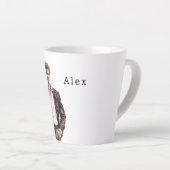 Blond Hair Man Brown Jacket Milchtasse (Rechte Ecke)