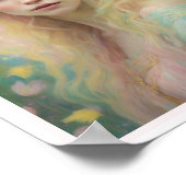 Blond Hair Rose Spring Pastel Art Deco Frauen Poster (Ecke)