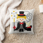 Blond Haired Boy Magician Pillow Kissen (Decke)