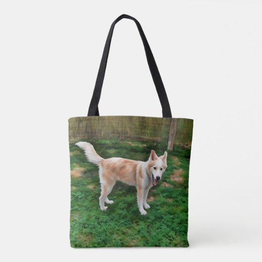 Blond Husky Girl Tasche (Rückseite)