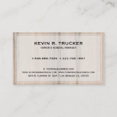 Blond-Imitate Holztextur Umgestalten Visitenkarte (Rückseite)