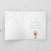 Blond Irish Dancer Winter Weihnachtsfeiertag Karte (Innenseite)
