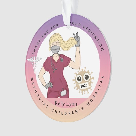 Blond-Krankenversicherung anpassen Ornament (Vorderseite)