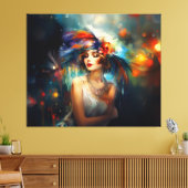 Blond Lady Roaring 20 Leinwanddruck (Insitu (Wohnzimmer))