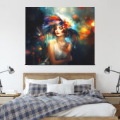 Blond Lady Roaring 20 Leinwanddruck (Insitu (Schlafzimmer))