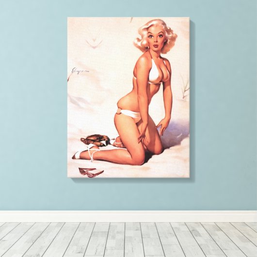 Blond Leinwanddruck (Insitu (Holzboden))