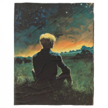 Blond Man in Field | Mann unter Nacht