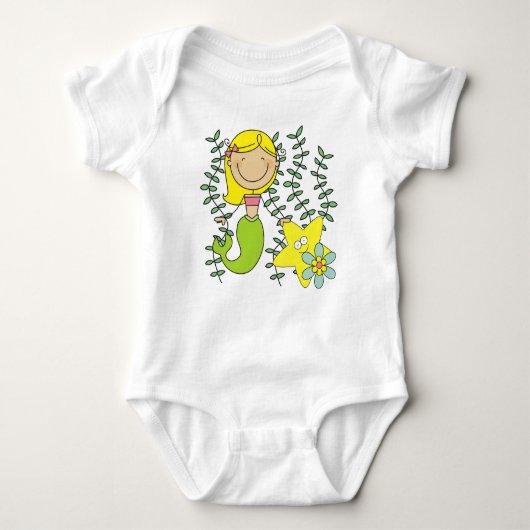 Blond Mermaid Baby Strampler (Vorderseite)