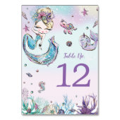 Blond Mermaid im Meer Tischnummer (Rückseite)