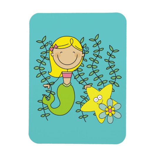 Blond Mermaid Magnet (Vertikal)