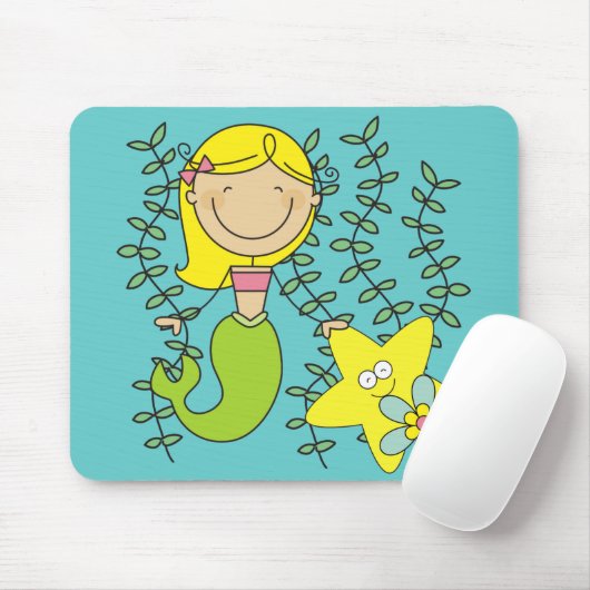 Blond Mermaid Mousepad (Mit Mouse)