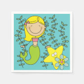 Blond Mermaid Serviette (Vorderseite)